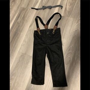 Aka- pants with strap and bow tie- 12months